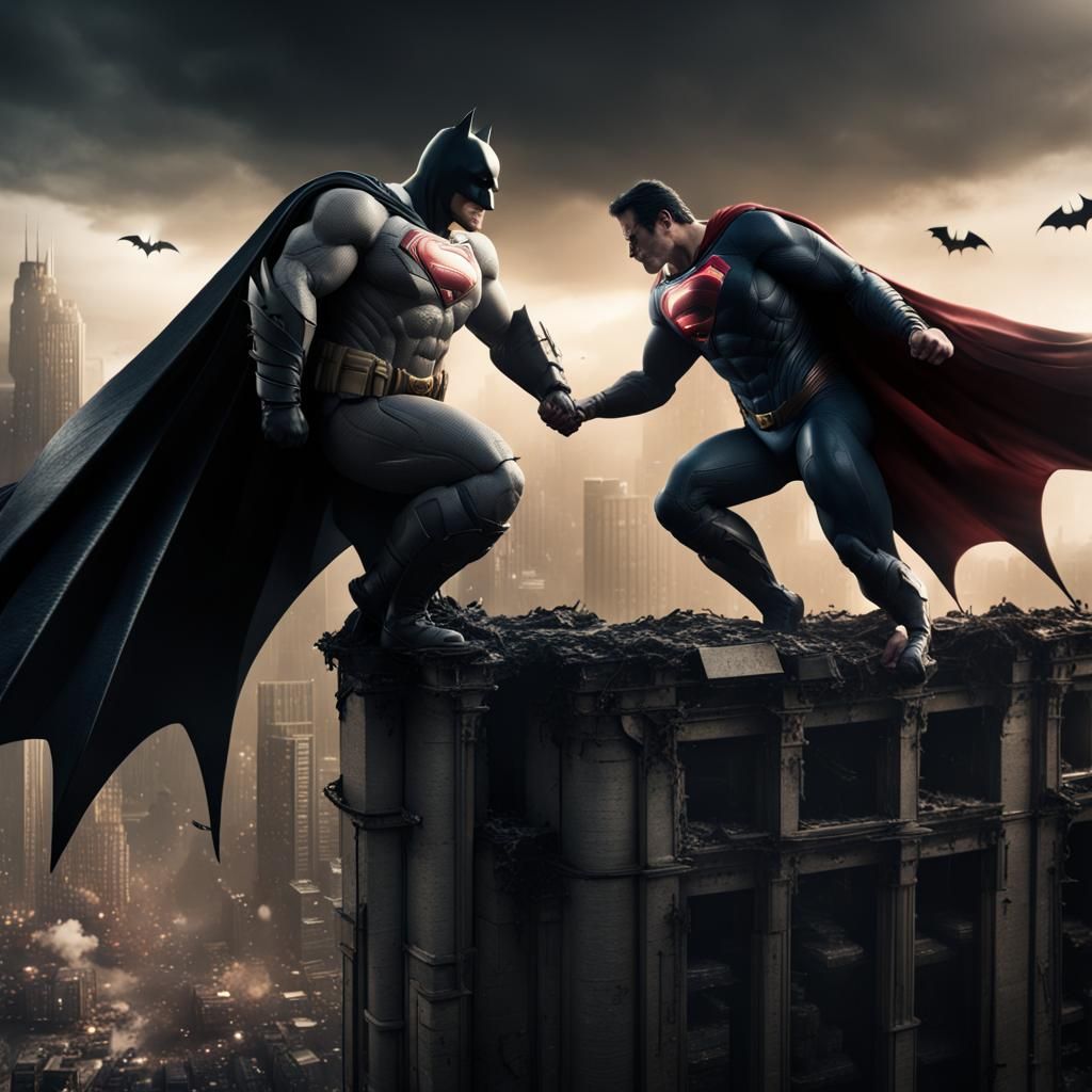 Batman vs Superman: Detailed Fantasy Concept Art
