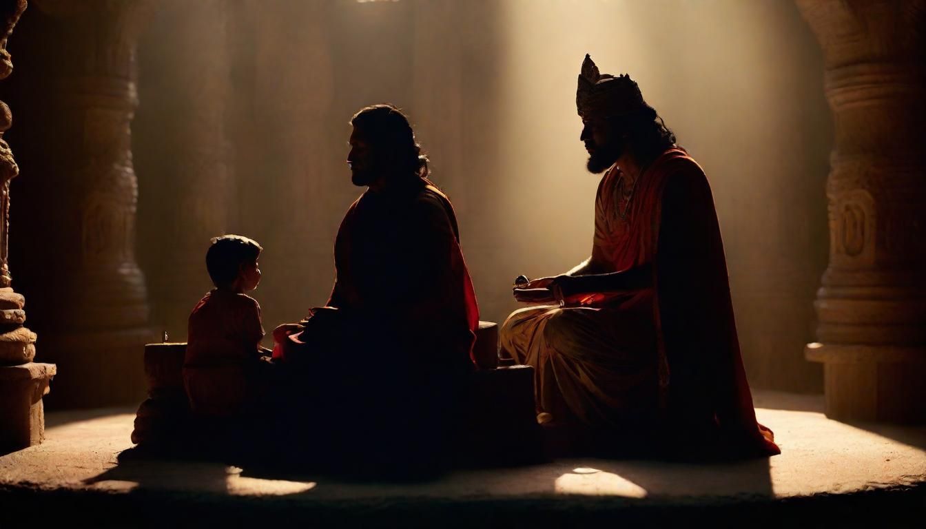 Regal Courtroom Scene in a Cinematic Style