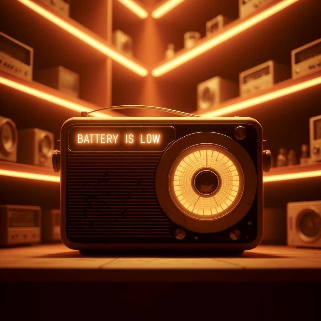 Cozy Vintage Radio in Warm, Soft Lighting