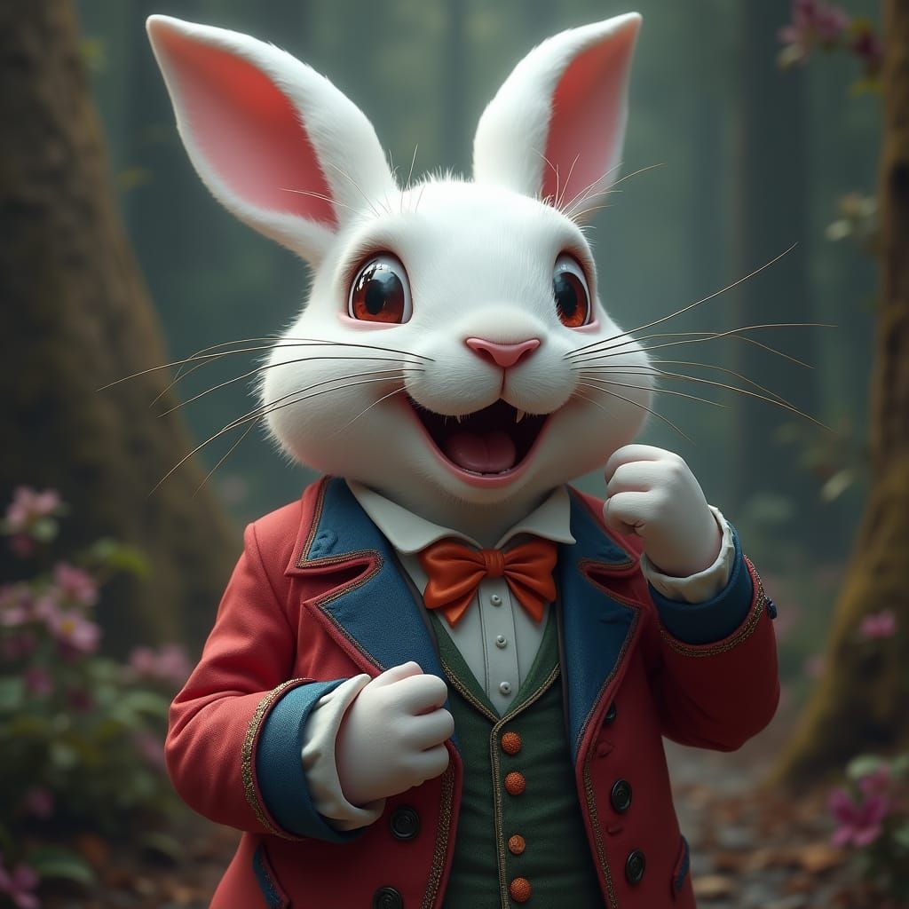 Rabbit and Alice in Wonderland, Matte Painting