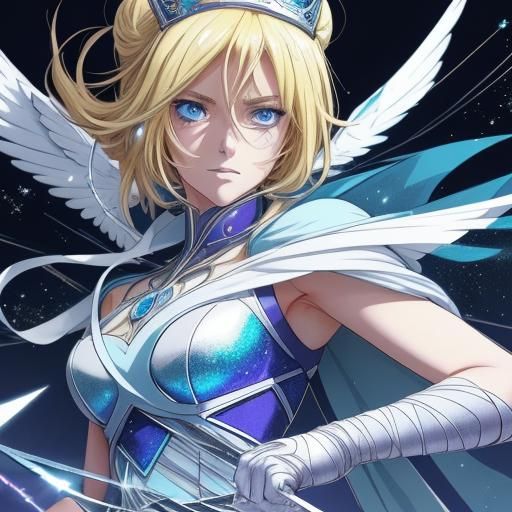 Anime Tarot Reader with Broken Wing in Hospital