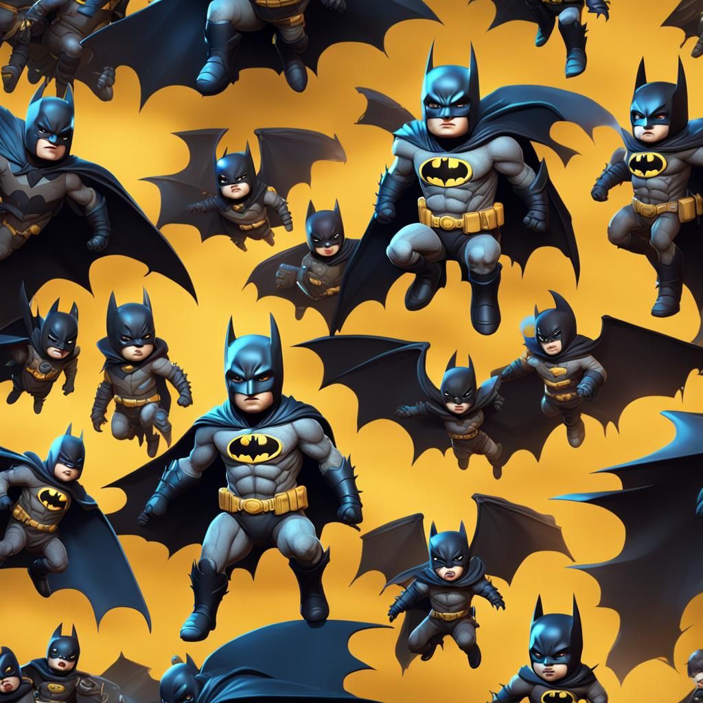Baby Batman: Detailed Matte Painting in Deep Color