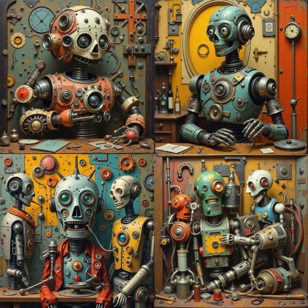 1920s Style Robot Inspired by Picasso