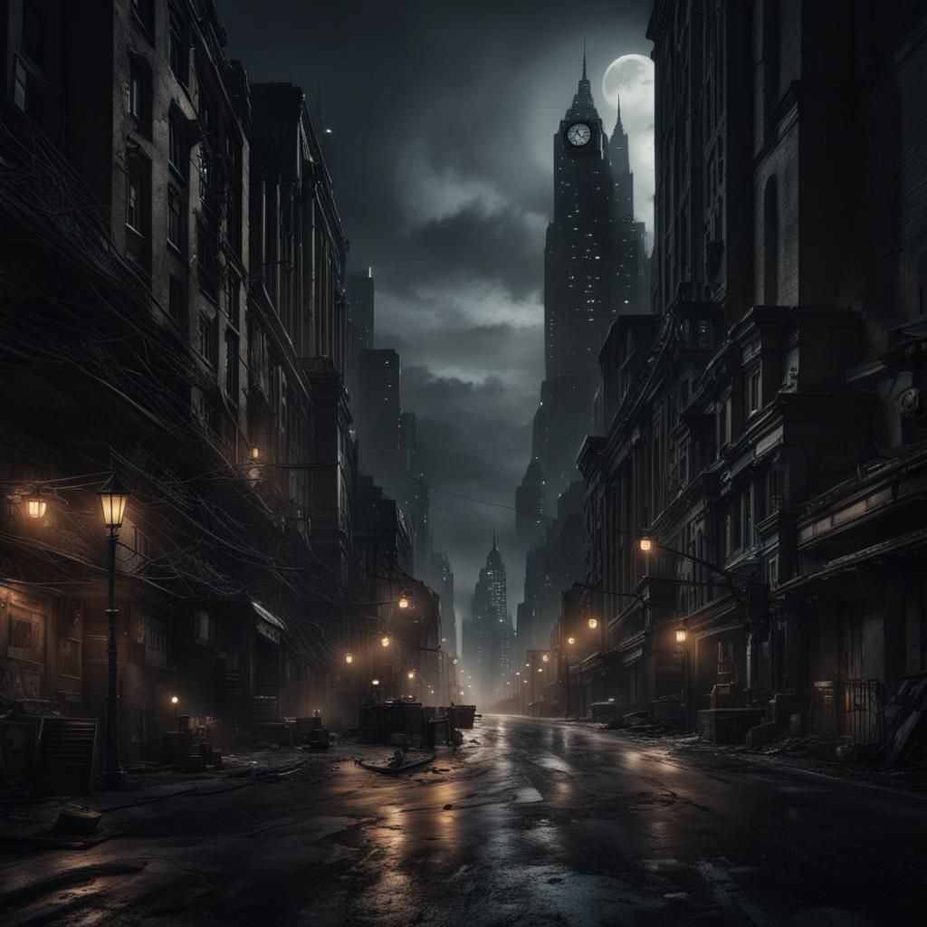 Gotham city at night