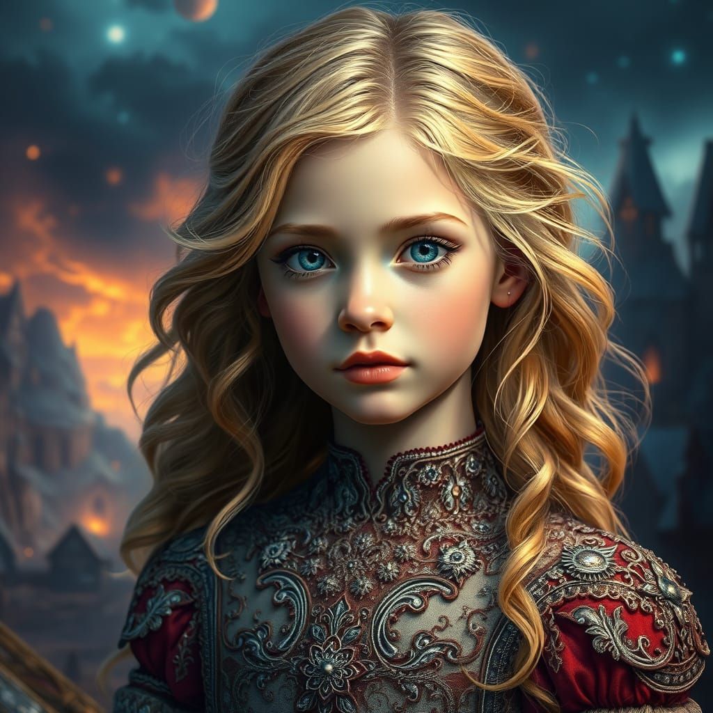 Mystical Girl in Dreamlike Realm