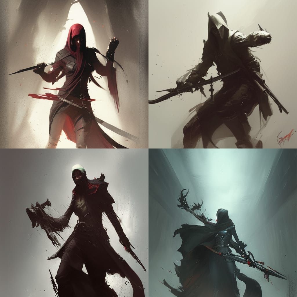 Sinister Assassin by Greg Rutkowski Style