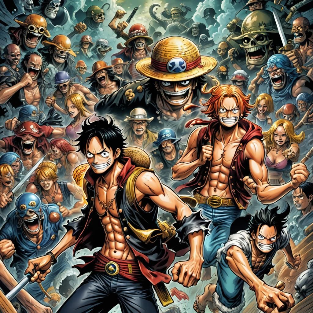 One Piece Comic Book Art in Smooth Style