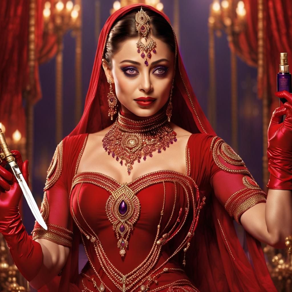 Aishwarya Rai as Dark Fantasy Assassin