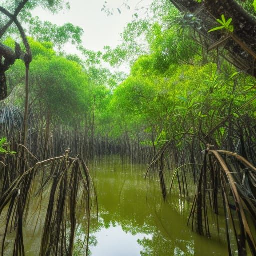 Ancient Chinese City in Mangrove Swamps Photography