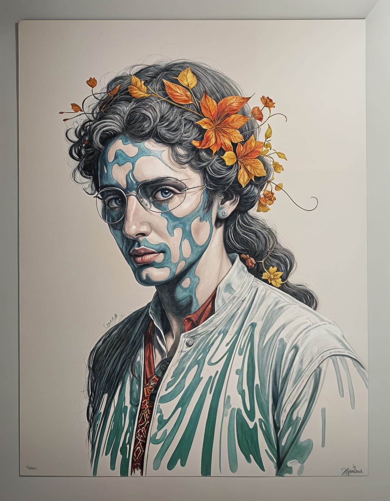 Surreal Film Noir Scene in Ominous Color Palette