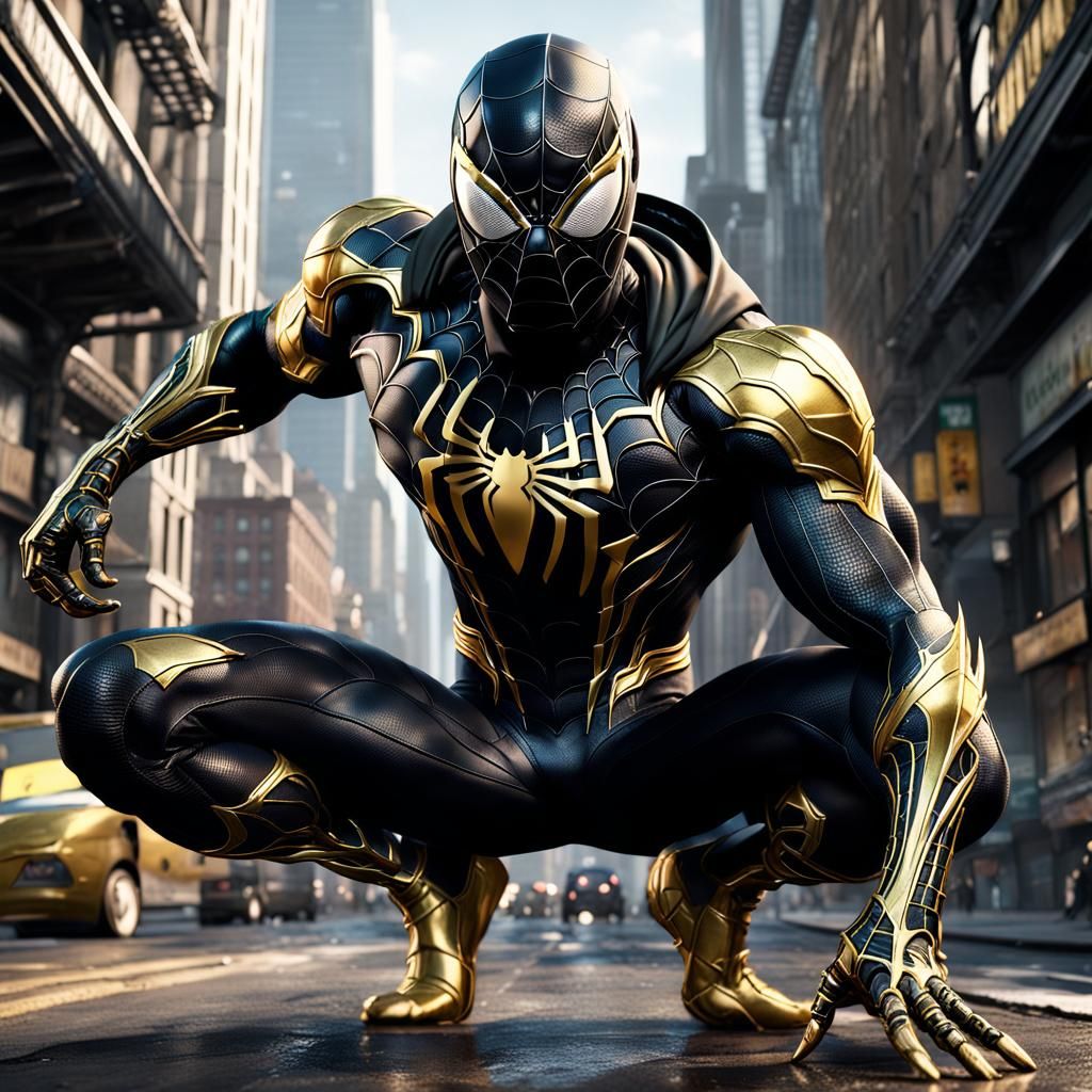 Spider-Man Venom in Hooded Suit: Fantasy Concept Art