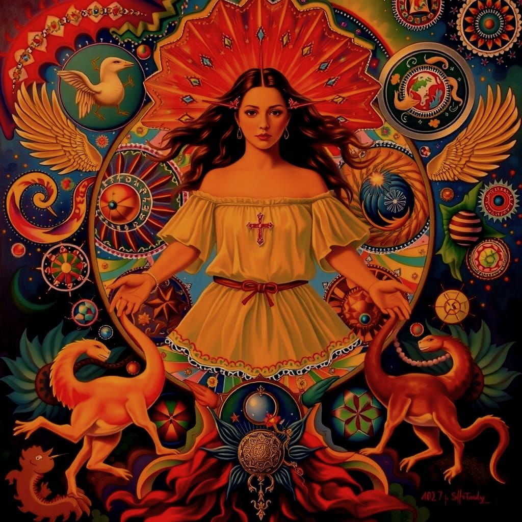 Masterpiece Painting of Beauty and Truth