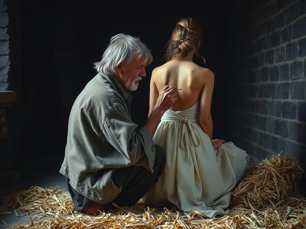 Mysterious Portrait of an Old Master Painter in a Haunted St...