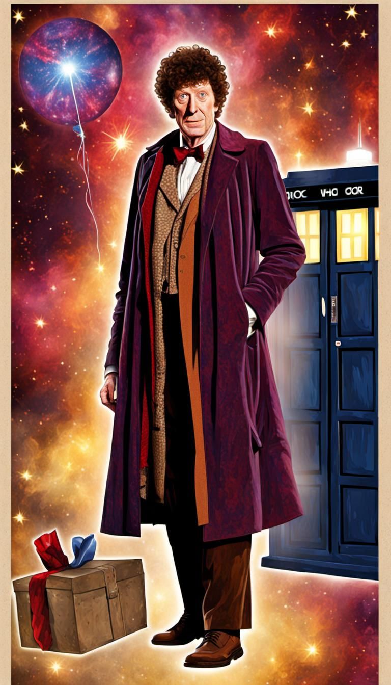 4th Doctor's Present Birthday Card