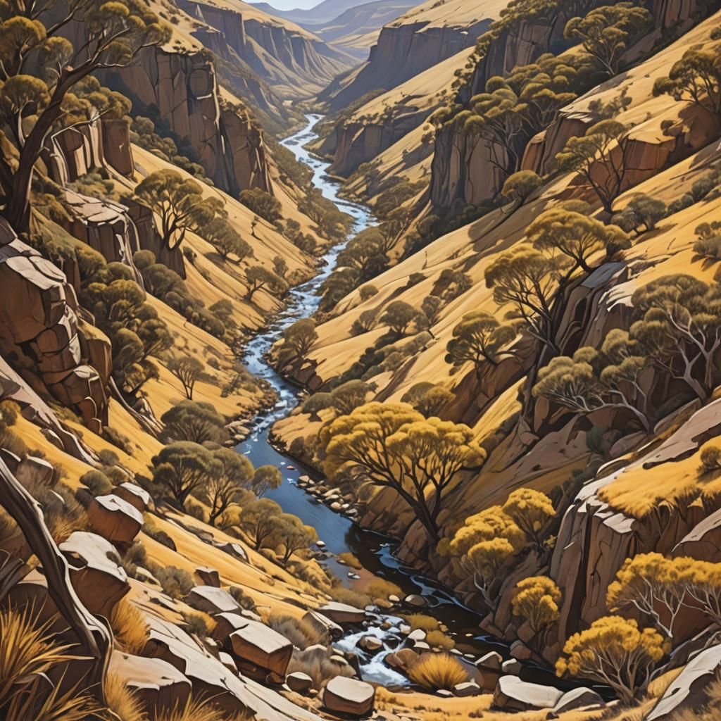 Lush Creek in a Dazzling Australian Landscape