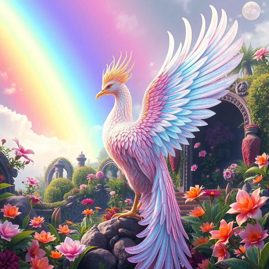 Heavenly Phoenix Guardian in Rainbow Garden