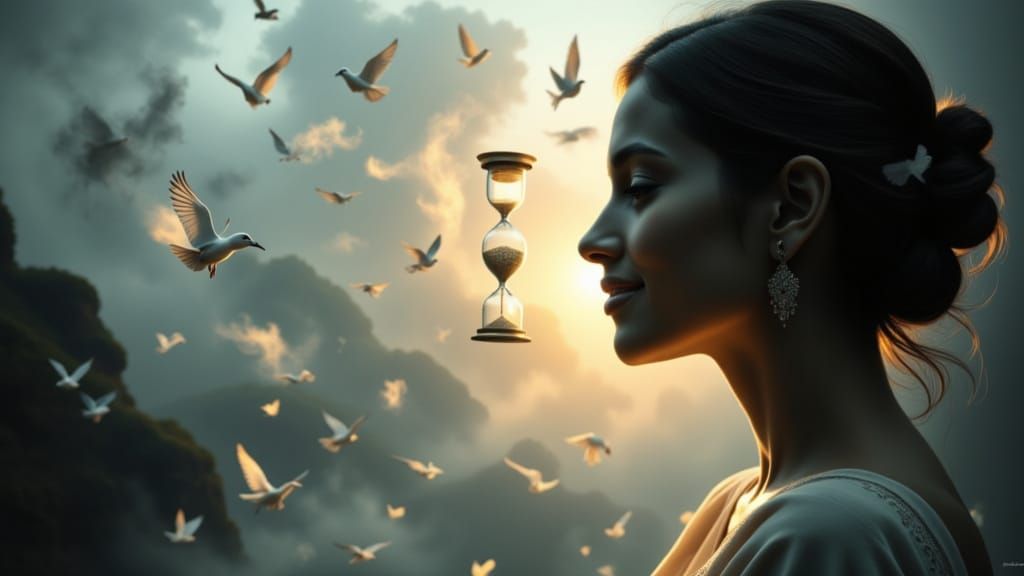 Timeless Serenity in Double Exposure