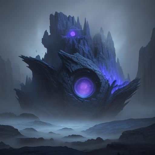 Glowing-Eyed Creature in Ethereal Fauvist Concept Art