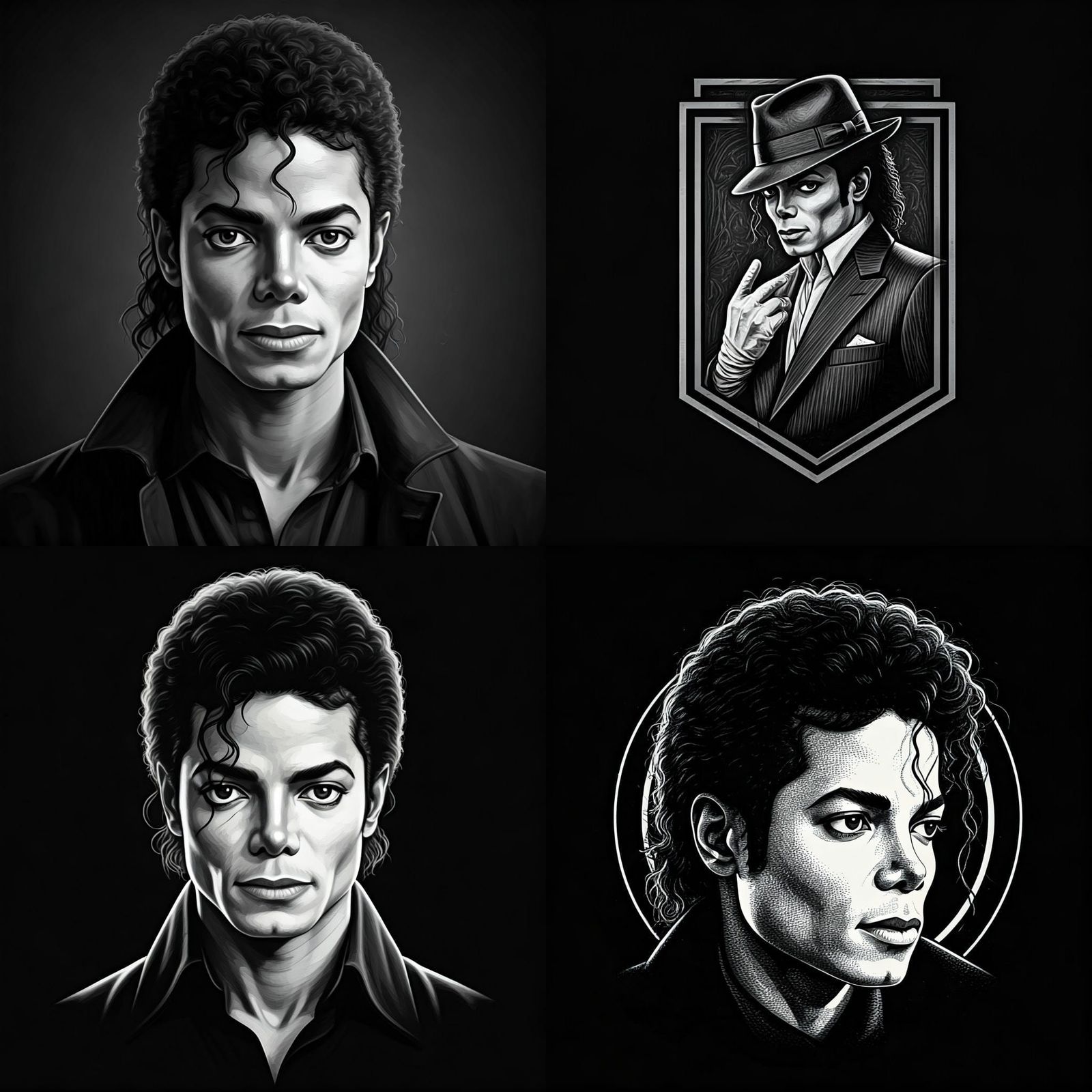 Sketch of Michael Jackson