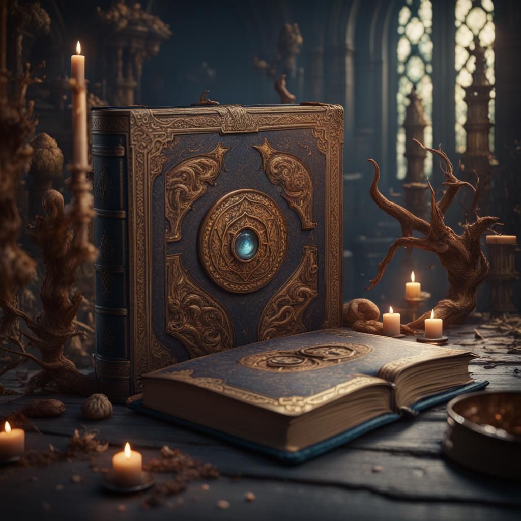 Detailed Matte Painting of a Holy Book