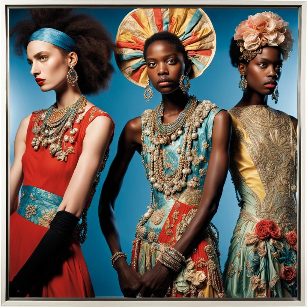 Simultaneous Dresses: High Resolution Photography