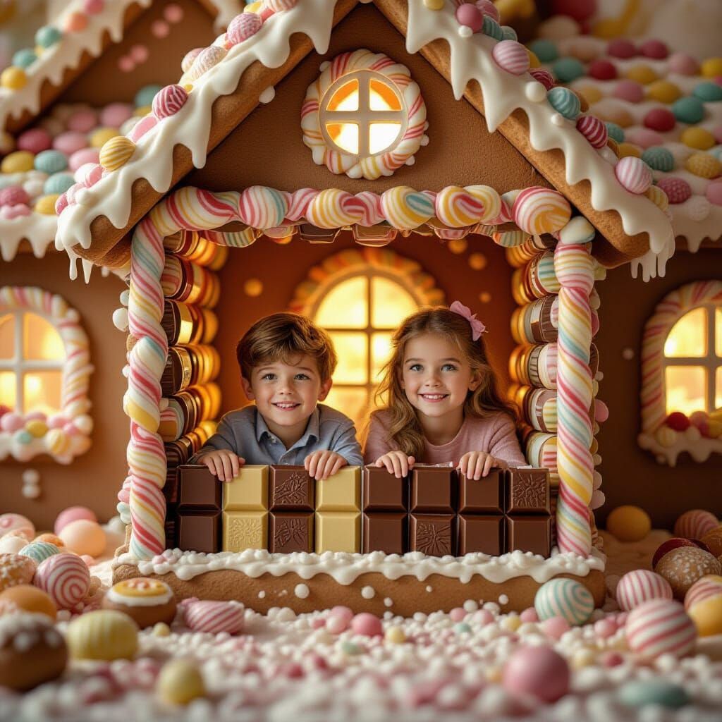 Children Trapped in Candy House Cage
