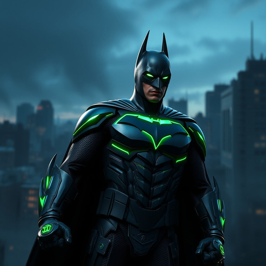 Batman as Green Lantern in Gotham: Fantasy Concept Art
