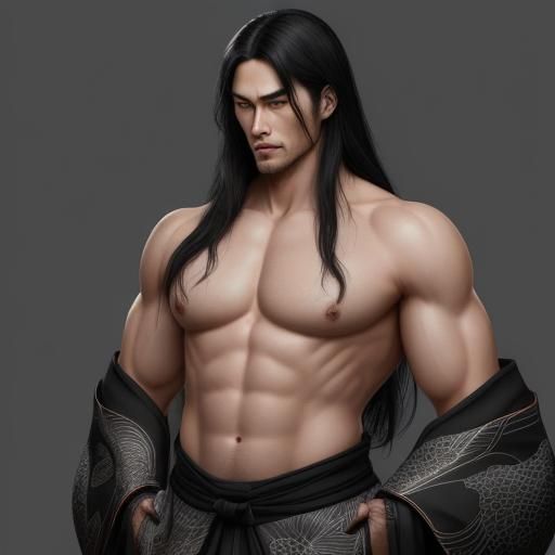 Elegant Hyperrealistic Portrait of a Handsome Man