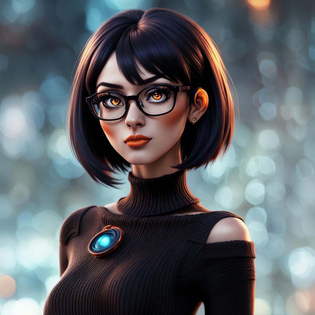 Hyperrealistic Anime Goth Girl in Urban Setting