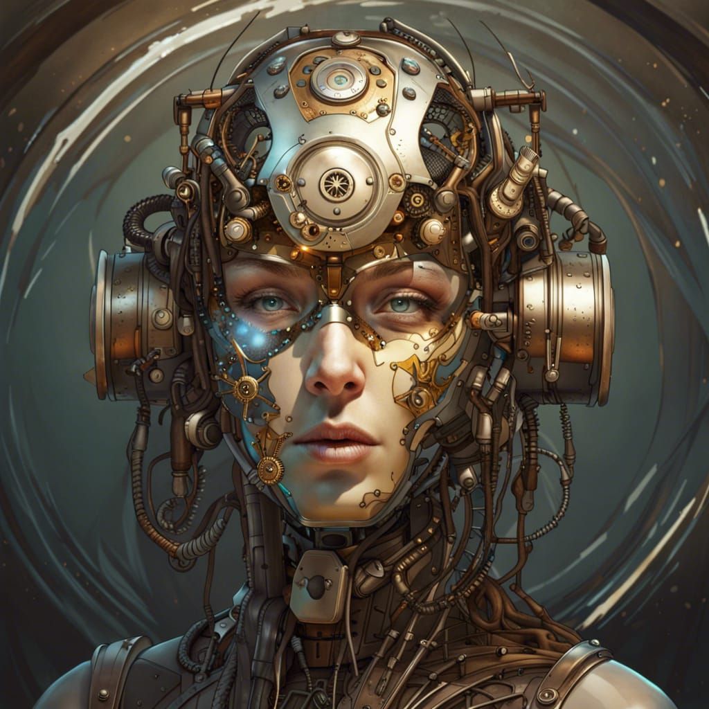 Steampunk android