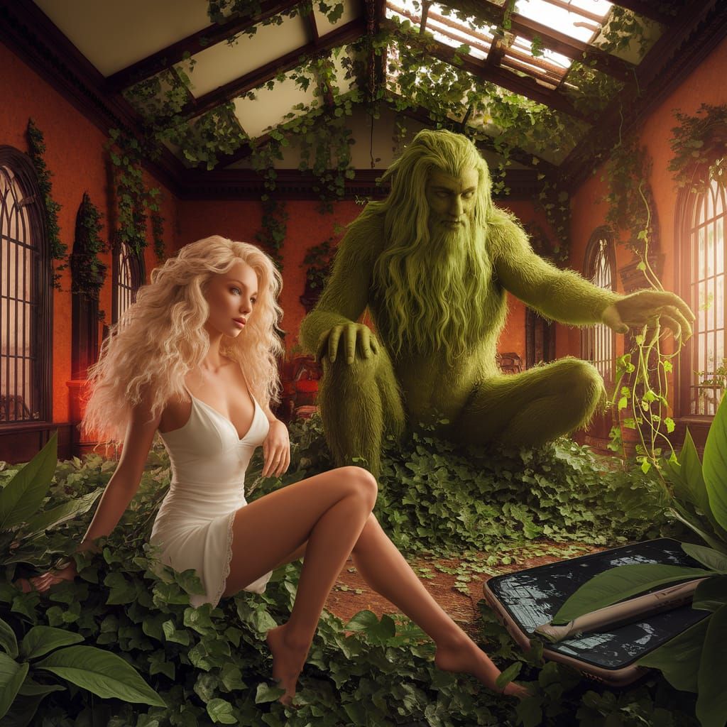 Jungle Living Room: Forest Spirit's Embrace