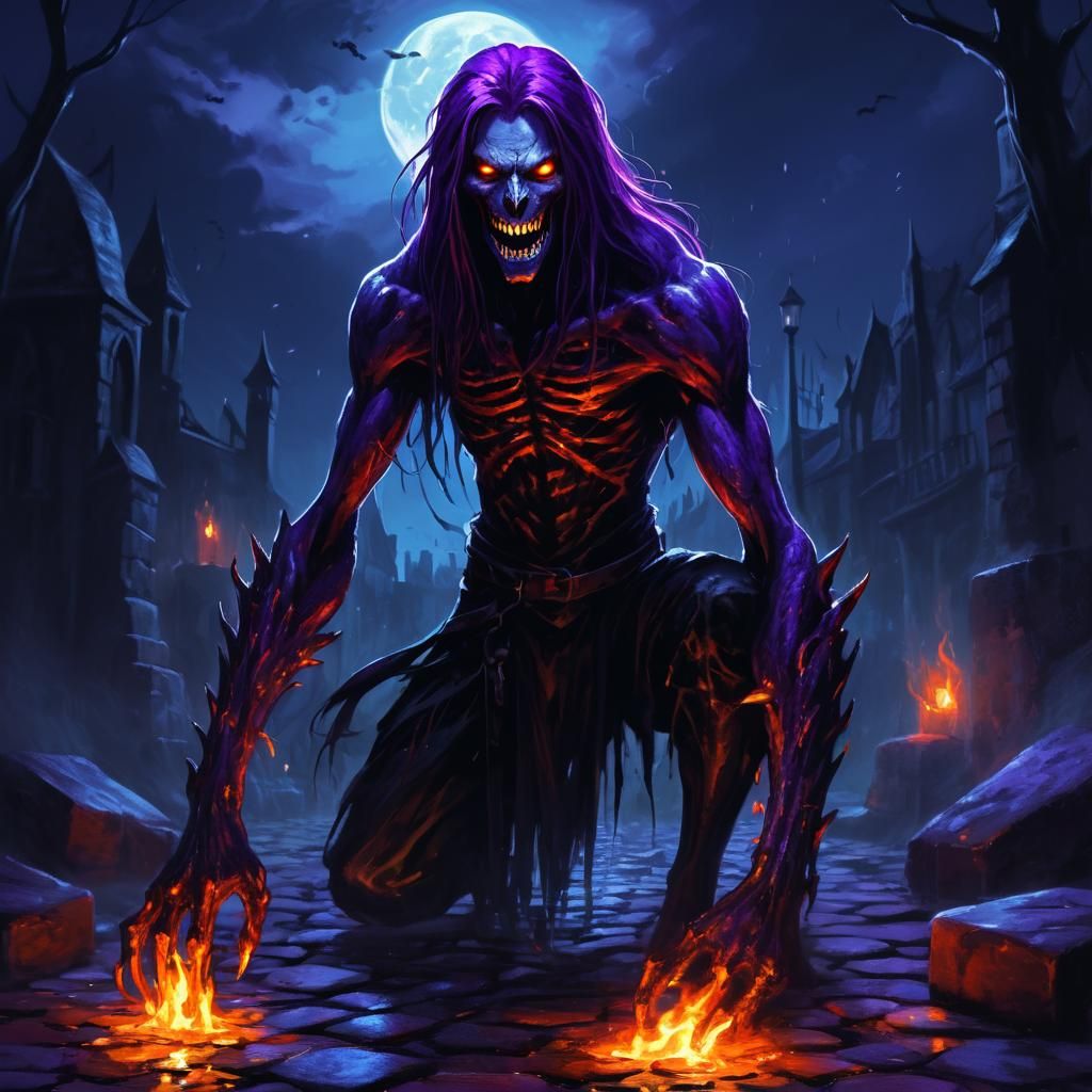 Creepy Figure Lurking in Shadows: Dark Fantasy Art