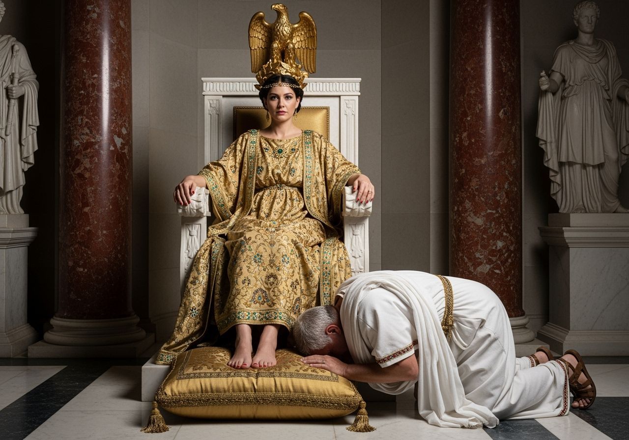 Empress Messalina on Her Throne