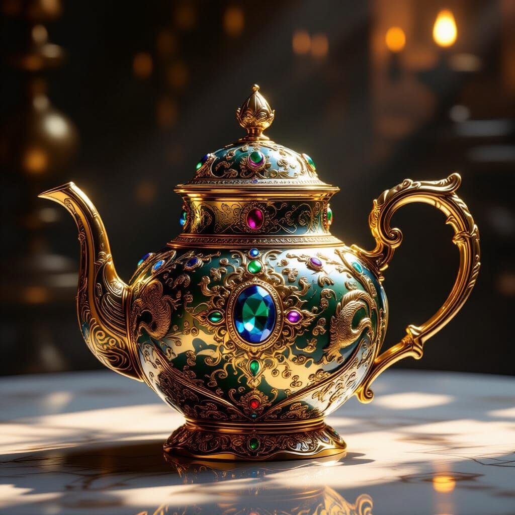 Regal Teapot Artifact from Imagined Kingdom