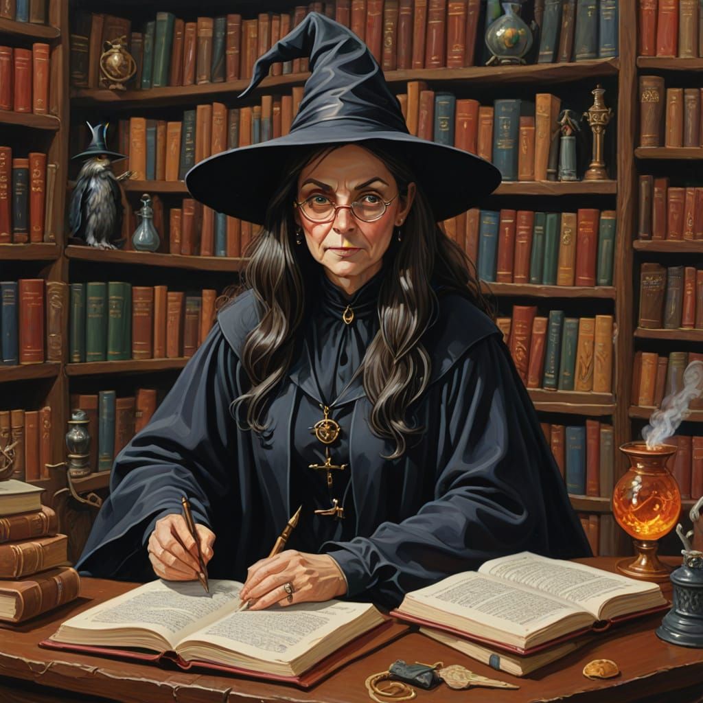 Magical Scholars in Study