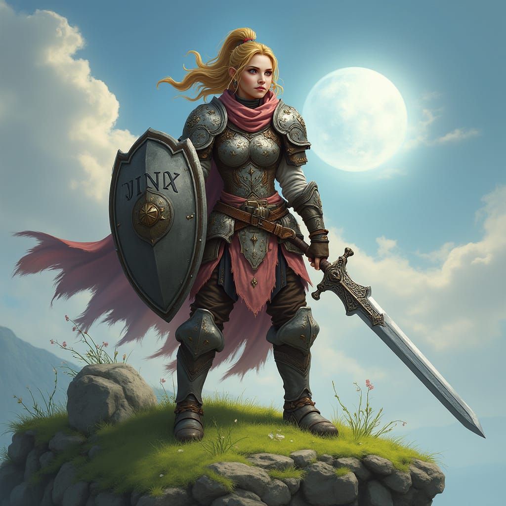 Gnome Warrior Woman Embodies Heroic Fantasy in Light Armor