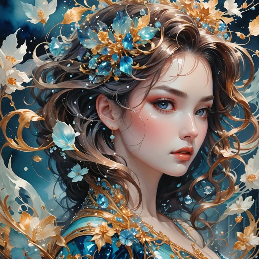 Plasma Light Waves in Expressionist Style