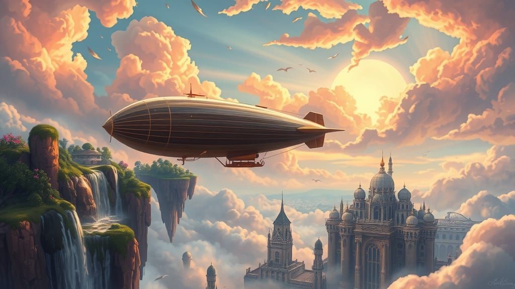Airship Voyage Through Floating Islands, Magical Realism