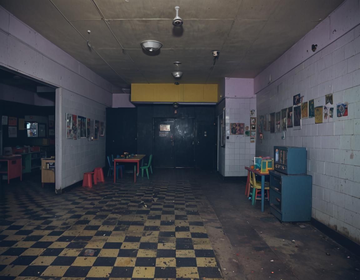 Eerie Nostalgic Children's Play Place in Liminal Space