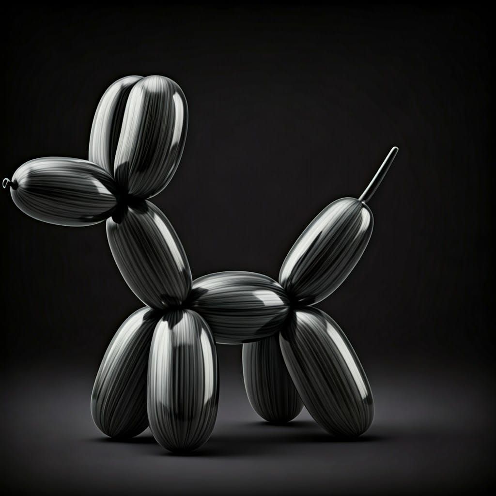 Twisted Black Balloons in Whimsical Animal Shapes