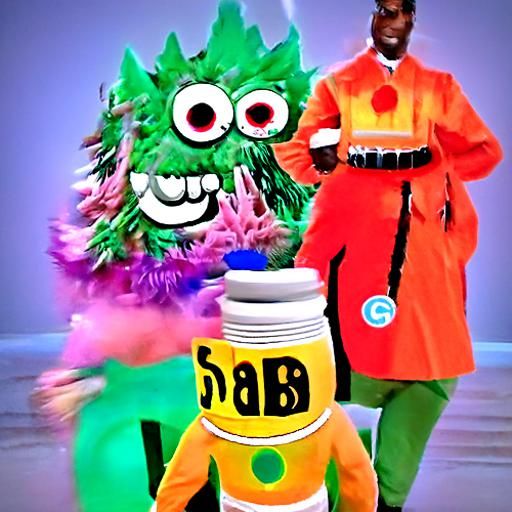Yo Gabba Gabba in a Psychedelic Style