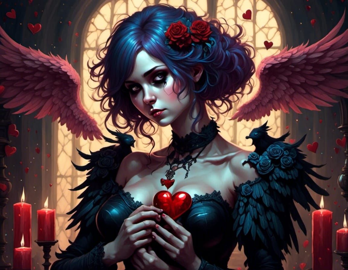 Reaper Holding Heart in Dark Crystal Style