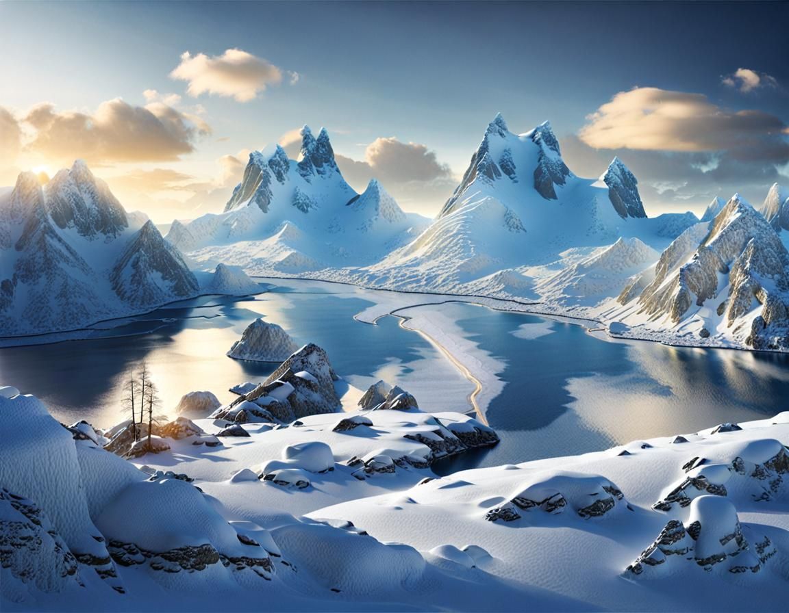 Mystical Nordic Islands: A High-Resolution Landscape