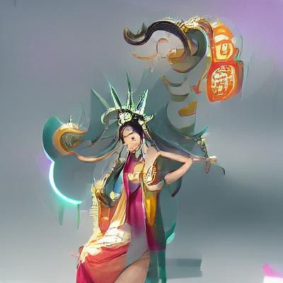 Taiwanese Goddess Digital Art