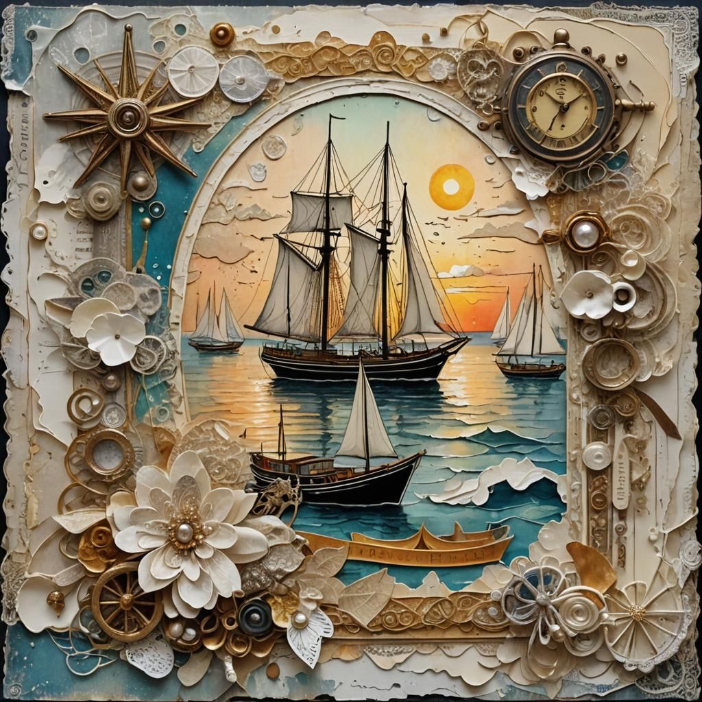 Vintage Sailor's Paradise at Sunrise