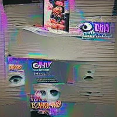 Distorted VHS Tape with Glitch Effects