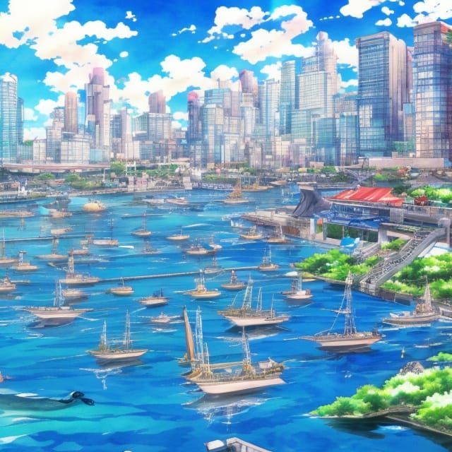 Anime seaport