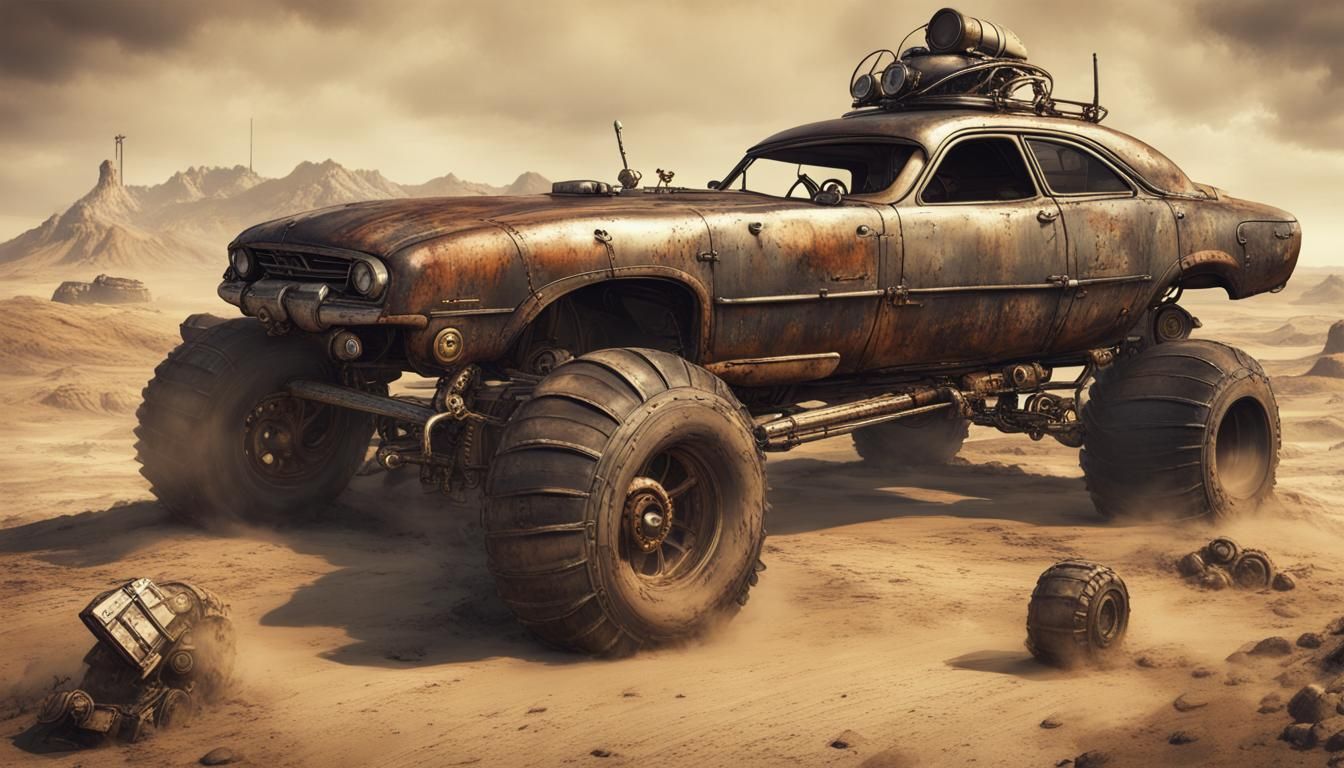 Wasteland Raiders in Post-Apocalyptic Monster Trucks