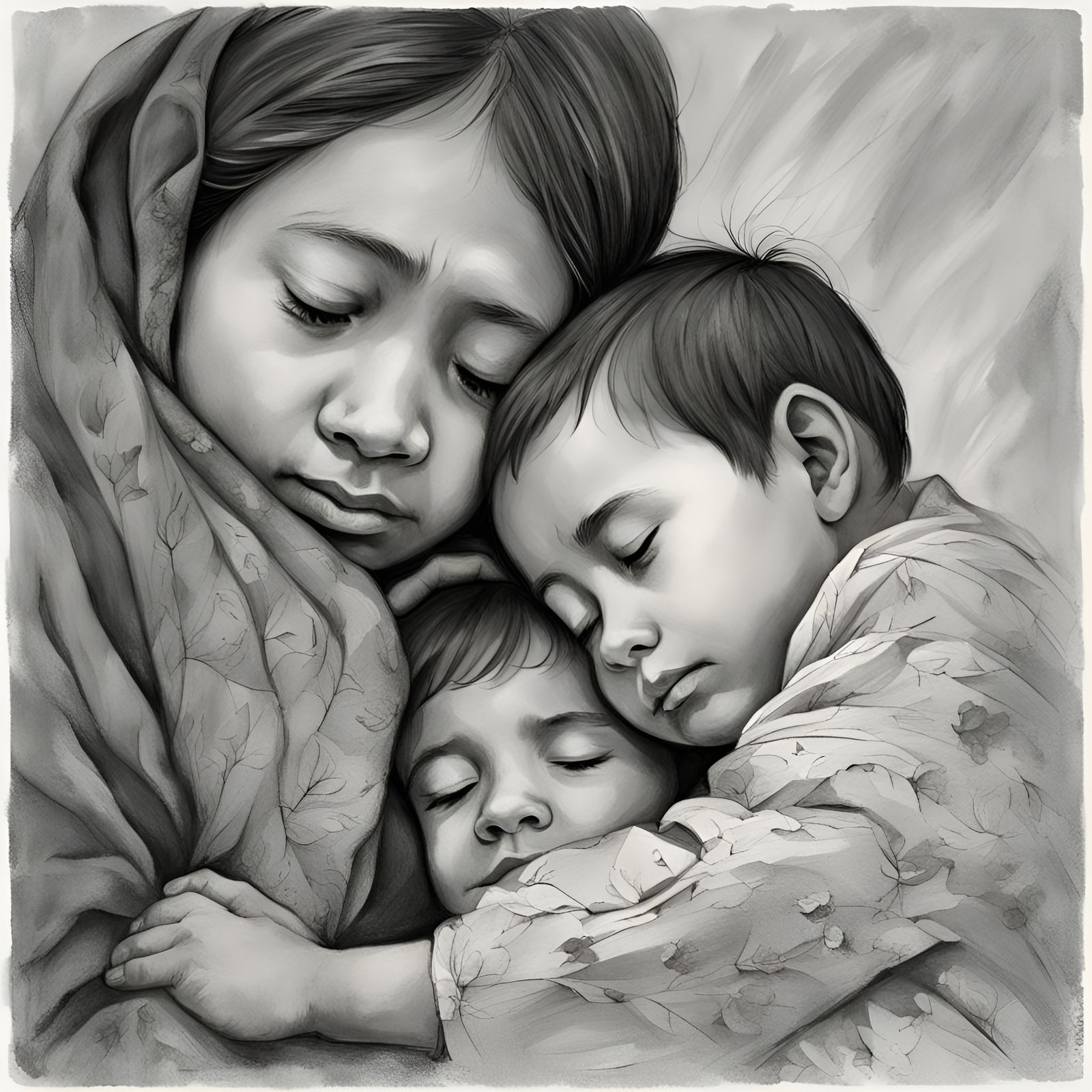 Loving Embrace: Mother and Child Together