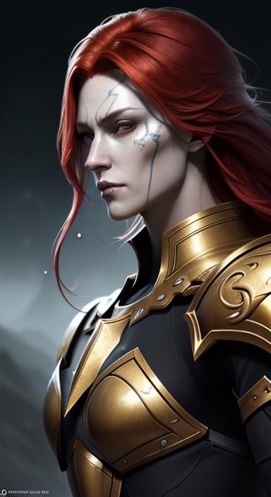 Paladin in White Armor: Fantasy Concept Art